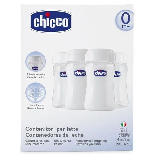 CHICCO Récipients Pour Lait Maternel 4pcs 3 CHICCO Récipients Pour Lait Maternel 4pcs