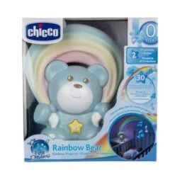 Chicco Veilleuse Musicale Ourson Arc-en-ciel Bleu