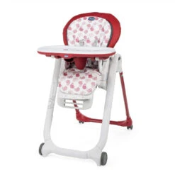 Chaise Haute Bébé Polly Progres5 Red Chicco