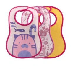 Lot 3 Bavoirs Décorés Imperméable Fille Chicco
