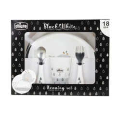 Coffret Repas Black&White Baleines 18m+ Chicco