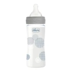 CHICCO Biberon En Verre 240ml Tétine Silicone 0m+