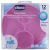 CHICCO Plat à Compartiments En Silicone Avec Ventouse 12m+ Rose -Chicco plat a compartiments en silicone avec ventouse 12m rose chicco 3